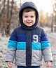 Babyhug Woven Full Sleeves Padded Jacket with Detachable Hood & Patch Detailing - Multicolor