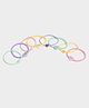 Mi Arcus Set Of 8 Hearts Designed Rubber Bands - Multi Colour