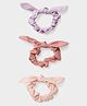 Mi Arcus Set Of 3 Bow Applique Detailed Scrunchies - Multi Colour