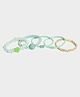 Mi Arcus Set Of 5 Beaded & Braided Rubberbands - Mint