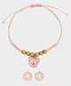 Mi Arcus Koala Bear Charm Necklace & Floral Earrings Set - Pink & Golden