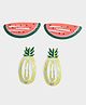Mi Arcus Set Of 2 Watermelon & Pineapple Designed Hair Clips - Multi Colour