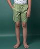 CRIMSOUNE CLUB Cotton Woven Abstract Printed Shorts - Green