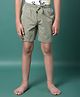 CRIMSOUNE CLUB Cotton Woven Abstract Printed Shorts - Olive Green
