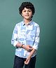 CRIMSOUNE CLUB Woven Full Sleeves Abstract Printed Shirt - Blue