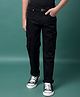 CRIMSOUNE CLUB Cotton Woven Solid Cargo Jeans - Black