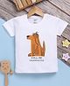 TOONYPORT Cotton Knit Half Sleeves Call My Hairdresser Text Printed Tee - White