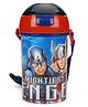 Marvel Avengers Sipper Water Bottle With Push Button Top Red Blue - 400 ml