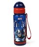 Marvel Captain America Sipper Bottle With Pop Up Straw Blue Red - 400 ml