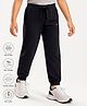 Pine Active Knit Full Length Super Stretch Solid Coloured Track Pant - Black