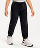 Pine Active Knit Full Length Super Stretch Solid Coloured Track Pant - Black