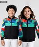 Pine Active Woven Athleisure Full Sleeve Jacket with Abstract Print - Black