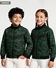 Pine Active Woven Full Sleeve Jacket with Abstract Print - Green
