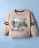 ToffyHouse Fleece Knit Full Sleeves Sweatshirt With Car Print - Tan