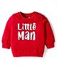 Doodle Poodle 100% Cotton Knit Full Sleeves Sweatshirt With Little Man Print - Red