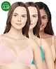 Inner Sense Organic Cotton Knit Pack Of 3 Solid Antimicrobial Maternity Bras With Nursing Access - Multi Colour