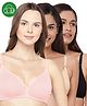 Inner Sense Organic Cotton Knit Pack Of 3 Solid Antimicrobial Maternity Bras With Nursing Access - Multi Colour