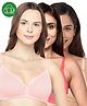 Inner Sense Organic Cotton Knit Pack Of 3 Solid Antimicrobial Maternity Bras With Nursing Access - Multi Colour