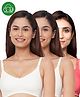 Inner Sense Organic Cotton Knit Pack Of 3 Solid Antimicrobial Maternity Bras With Nursing Access - Multi Colour