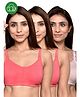Inner Sense Organic Cotton Knit Pack Of 3 Solid Antimicrobial Maternity Bras With Nursing Access - Multi Colour