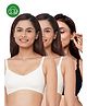 Inner Sense Organic Cotton Knit Pack of 3 Solid Antimicrobial Maternity Bras With Nursing Access - Multi Colour