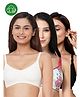 Inner Sense Organic Cotton Knit Pack of 3 Solid & Floral Printed Antimicrobial Maternity Bras With Nursing Access - Multi Colour