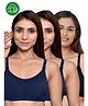 Inner Sense Organic Cotton Knit Pack of 3 Solid Antimicrobial Maternity Bras With Nursing Access - Multi Colour