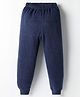 Simply Cotton Full Length Solid Coloured Thermal Wear Pant- Navy Blue