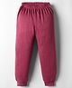 Simply Cotton Full Length Solid Coloured Thermal Wear Pant- Dark Pink