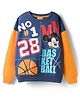 Pine Kids Disney Terry Knit Drop Shoulder Full Sleeves Oversized Sweatshirt With Mickey & Friends Graphics & Thread Overlock Detailing - Navy Blue