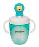 Adore Simbha- The Silicon Straw Sipper with Gravity Ball & Twin Handle 210ml - Blue