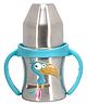 Adore Twilight Jr. 2 Stage Stainless Steel Straw Sipper with Twin Handle 150ml - Blue