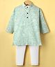 Ridokidz Full Sleeves Floral Printed Kurta Pyjama Set - Pista Green