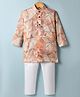 Ridokidz Full Sleeves Triangles Printed Kurta Pyjama Set - Orange
