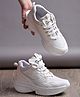 Shoetopia Colour Blocked Sports Shoes - White