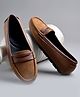 Shoetopia Solid Loafers - Tan
