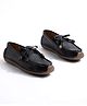 Shoetopia Solid Tassel Embellished  Loafers - Black