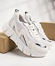 Shoetopia Mesh Detailed Lace Up Sneakers - White