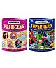 WONDRBOX Jigsaw Puzzle for Kids for Age 5 6 7 Years Boys and Girls | 60 Pieces | Size 15X10 Inches (Princess+Superhero)