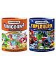 WONDRBOX Jigsaw Puzzle for Kids for Age 5 6 7 Years Boys and Girls | 60 Pieces | Size 15X10 Inches (Unicorn+Superhero)