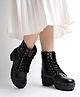 Shoetopia Solid Boots - Black