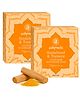 Ashpveda Sandalwood and Turmeric Soap for Bath | Ayurvedic Handmade Natural Scented Premium Bathing Soap for Glowing & Moisturizing Skin (75 g Each) (Pack of 2)