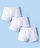 Kookie Kid Cotton Knit Solid Colour Trunks Pack Of 3 - White