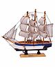 Desi Karigar Wooden Ship Showpiece - White