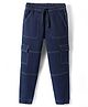 Pine Kids Denim Woven Full Length Washed Jeans - Navy Blue