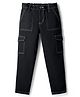 Pine Kids Denim Woven Full Length Washed Jeans - Black
