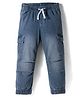 Pine Kids Denim Woven Full Length Washed Jeans With Pocket - Blue