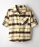 Simply Premium Cotton Knit  Full Sleeves Checks Shirt - Mustard & Brown