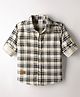 Simply Premium Cotton Knit Full Sleeves Checks Shirt - Navy Blue
