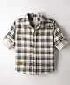Simply Premium Cotton Knit Full Sleeves Checks Shirt - Olive Green